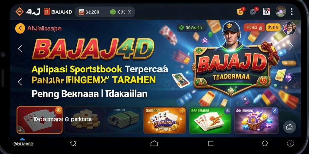 Tampilan aplikasi BAJAJ4D dengan fitur sportsbook yang menarik.