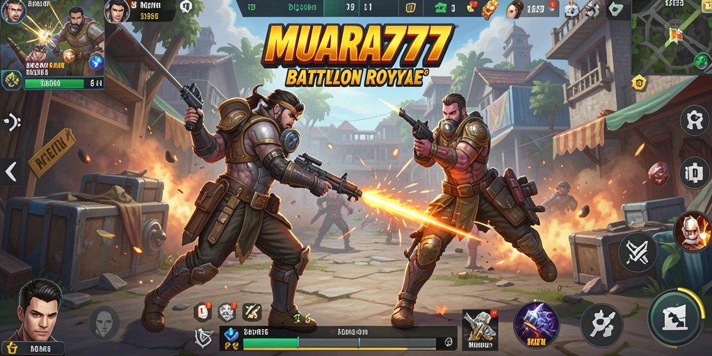 Gameplay seru MUARA777 dalam pertarungan Battle Royale.