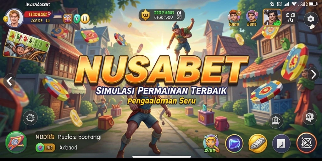 Tampilan gameplay NUSABET yang menarik dengan skenario simulasi.