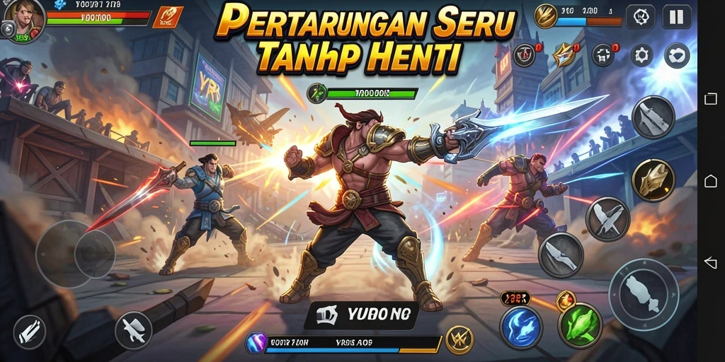 Tampilan pertarungan seru di game YYRR dengan grafis menakjubkan.